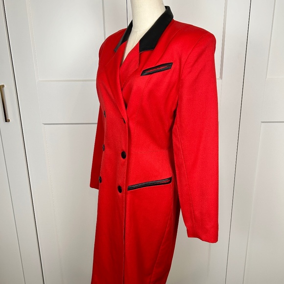 Vintage 90's Wool Suit Dress - Picture 2 of 8